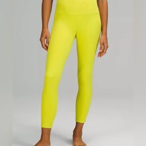 NWT - Lululemon Align HR Pant 25” Yellow Pear Size 6